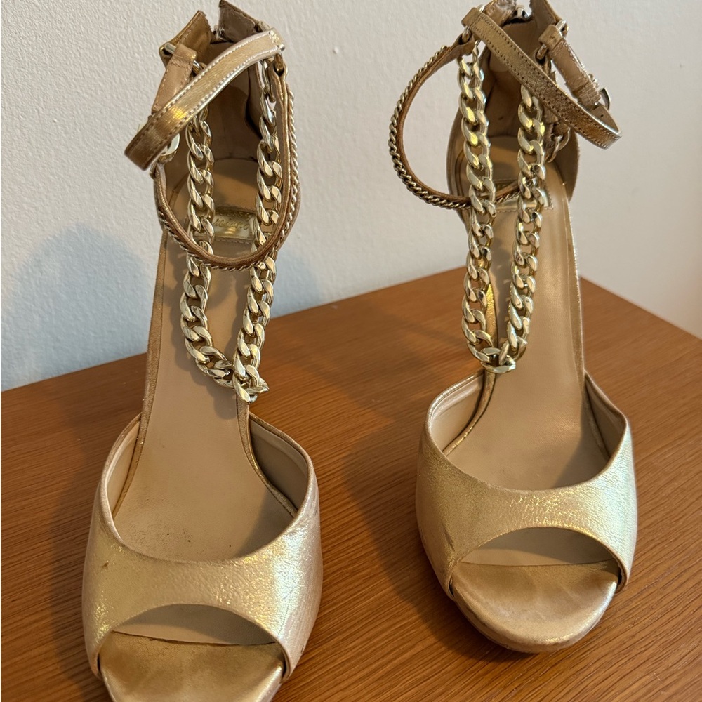 Guess by Marciano Gold Chain Heels